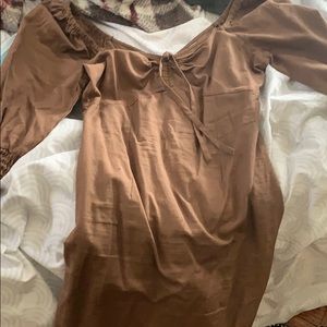 Mini light brown dress